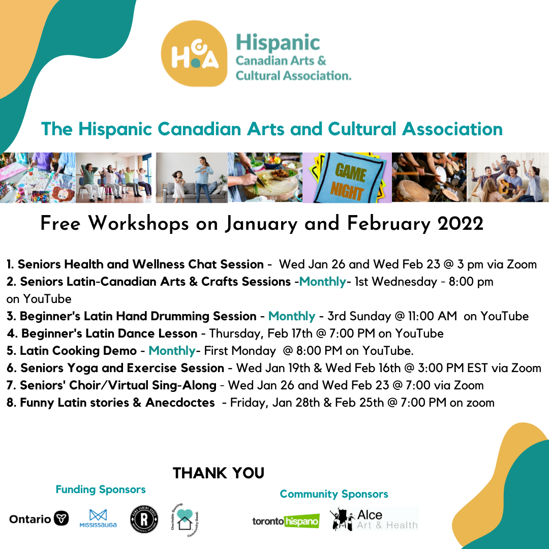 Workshops With Hispanic Canadian Arts Culture Association Sauga