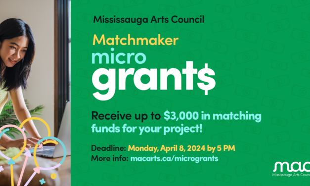 Mississauga Arts Council Invites Creatives To Apply for a 2024 Matchmaker MicroGrant