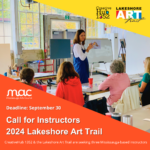 Call for Instructors – CreativeHub 1352 and Lakeshore Art Trail